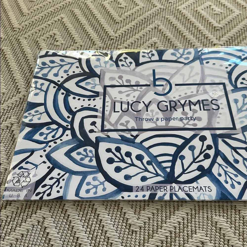 Lucy Grymes Paper Placemats- set of 24 *NWT